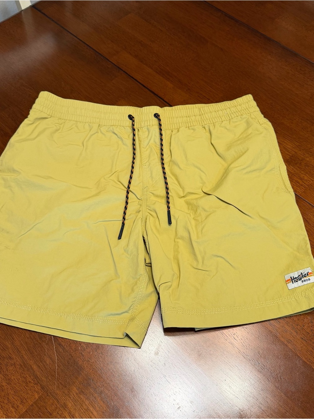 Howler Bros Swim Trunks Mens Large Yellow Salado Hybrid Board Shorts Nylon